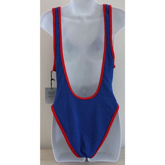 It’s Now Cool Women's Sz Large Blue/Red The Showtime Duo One-Piece Swimsuit - Picture 2 of 9
